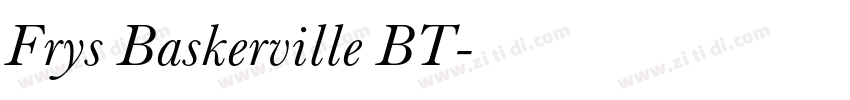 Frys Baskerville BT字体转换